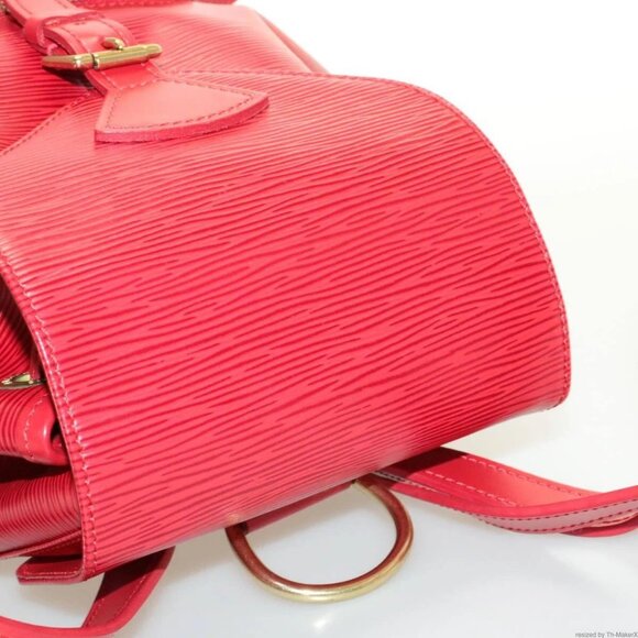 LOUIS VUITTON Epi Montsouris MM Backpack Red - Picture 5 of 16